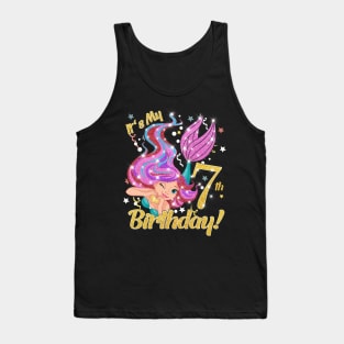 Mermaid Birthday Girl 7 Year Old Its My 7th Bday Mermaid Tank Top